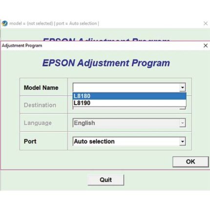 DTF Epson Adjustment L8180 resetter