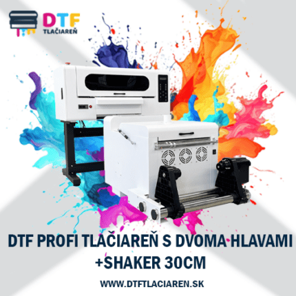 DTF PROFI Tlačiareň s dvoma hlavami + shaker 30cm