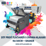 DTF PROFI Tlačiareň na 60cm rolku s dvoma hlavami + shaker